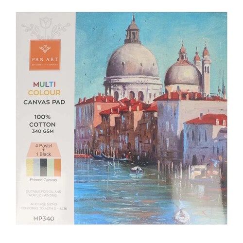 Pan Art Katoen Canvas verfblok multikleur 340 grams 10 vel Pan Art Katoen Canvas verfblok multikleur 340 grams 10 vel