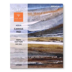 Pan Art Katoen Canvas verfblok aquarel 12 vel 320 grams