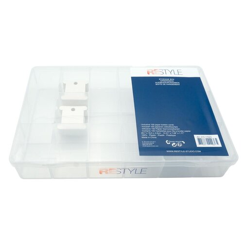 Restyle Opbergbox met 100 kartonnen wikkelkaartjes Restyle Opbergbox met 100 kartonnen wikkelkaartjes