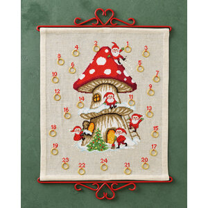 Permin Permin Adventskalender Mushroom house 34-6277 Permin Permin Adventskalender Mushroom house 34-6277