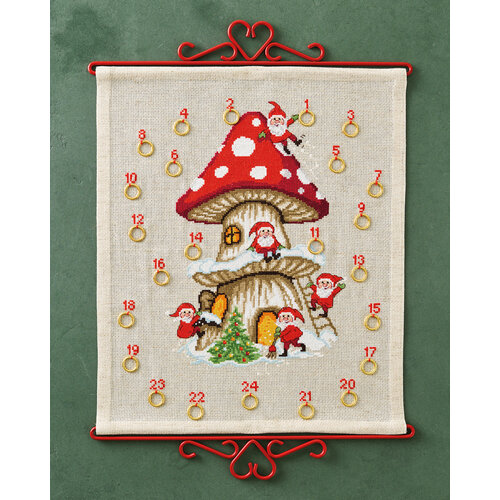 Permin Permin Adventskalender Mushroom house 34-6277 Permin Permin Adventskalender Mushroom house 34-6277