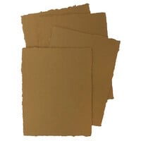 Pan Art Middenbruin Deckle-edge papier egaal 100% katoen 22 x 28 cm 10 vel