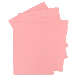 Pan Art Pan Art Roze Deckle-edge papier egaal 100% katoen 22 x 28 cm 10 vel Pan Art Pan Art Roze Deckle-edge papier egaal 100% katoen 22 x 28 cm 10 vel