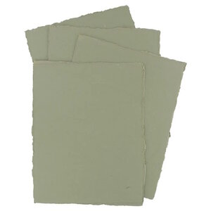 Pan Art Pan Art Middengroen Deckle-edge papier egaal 100% katoen 22 x 28 cm 10 vel Pan Art Pan Art Middengroen Deckle-edge papier egaal 100% katoen 22 x 28 cm 10 vel