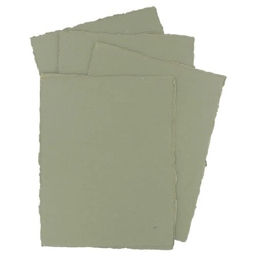 Pan Art Pan Art Middengroen Deckle-edge papier egaal 100% katoen 22 x 28 cm 10 vel Pan Art Pan Art Middengroen Deckle-edge papier egaal 100% katoen 22 x 28 cm 10 vel