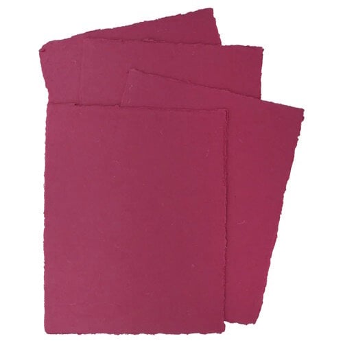 Pan Art Pan Art Magenta Deckle-edge papier egaal 100% katoen 22 x 28 cm 10 vel Pan Art Pan Art Magenta Deckle-edge papier egaal 100% katoen 22 x 28 cm 10 vel