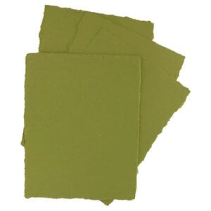 Pan Art Pan Art Olijf Deckle-edge papier egaal 100% katoen 22 x 28 cm 10 vel Pan Art Pan Art Olijf Deckle-edge papier egaal 100% katoen 22 x 28 cm 10 vel