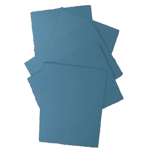 Pan Art Pan Art Blauw Deckle-edge papier egaal 100% katoen 22 x 28 cm 10 vel
