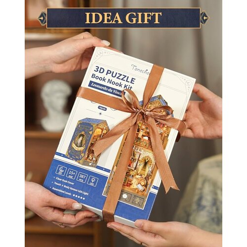 Robotime 3D Modelbouwpakket Tonecheer DIY Book Nook Leonardo da Vinci Robotime 3D Modelbouwpakket Tonecheer DIY Book Nook Leonardo da Vinci