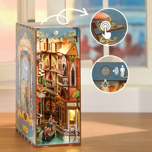 Robotime 3D Modelbouwpakket Tonecheer DIY Book Nook Venetian Dreams Robotime 3D Modelbouwpakket Tonecheer DIY Book Nook Venetian Dreams