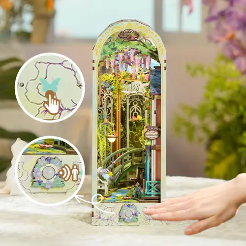 Robotime 3D Modelbouwpakket Tonecheer DIY Book Nook Giverny Garden Robotime 3D Modelbouwpakket Tonecheer DIY Book Nook Giverny Garden