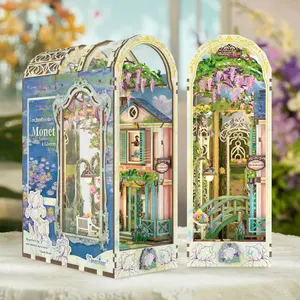 Robotime 3D Modelbouwpakket Tonecheer DIY Book Nook Giverny Garden Robotime 3D Modelbouwpakket Tonecheer DIY Book Nook Giverny Garden