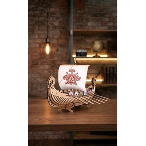 Eco Wood Art Eco Wood Art 3d Drakkar Bouwpakket Eco Wood Art Eco Wood Art 3d Drakkar Bouwpakket