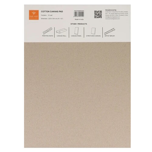 Pan Art Canvas verfblock voor acryl- en olieverf 100% katoen 280 gram  22 x 30 cm