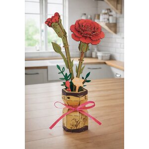 3D bouwpakket Red Carnation