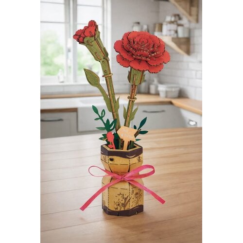 Inspirebox 3D bouwpakket Red Carnation Inspirebox 3D bouwpakket Red Carnation