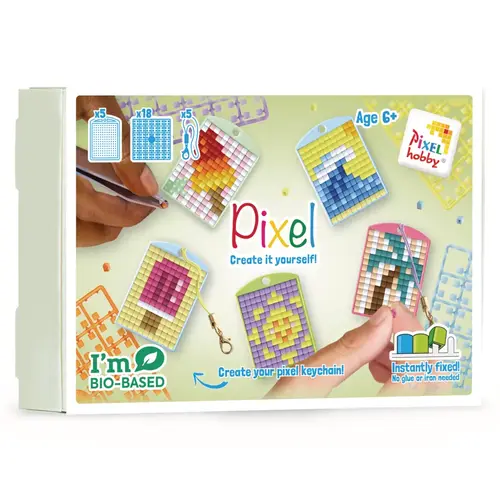 PixelHobby Pixel Sleutelhanger Box Zomer PixelHobby Pixel Sleutelhanger Box Zomer