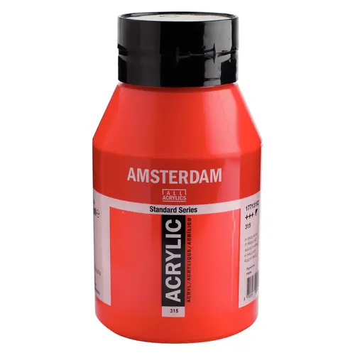 Amsterdam Amsterdam Acrylverf 1000 ml Pyrrolerood 315 Amsterdam Amsterdam Acrylverf 1000 ml Pyrrolerood 315