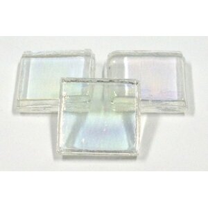 Mozaiek Glas Steentjes 15 x 15 mm ice transparant ca. 100 stuks