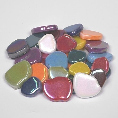 Mozaiek Glas SteentjesFiori Glas Poly Multicolour ca 100 stuks
