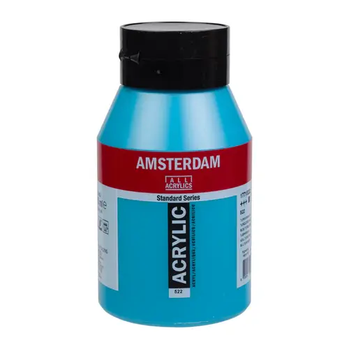 Amsterdam Amsterdam Acrylverf 1000 ml Turkooisblauw 522