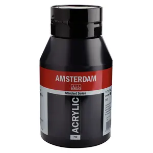 Amsterdam Amsterdam Acrylverf 1000 ml Lampenzwart 702 Amsterdam Amsterdam Acrylverf 1000 ml Lampenzwart 702