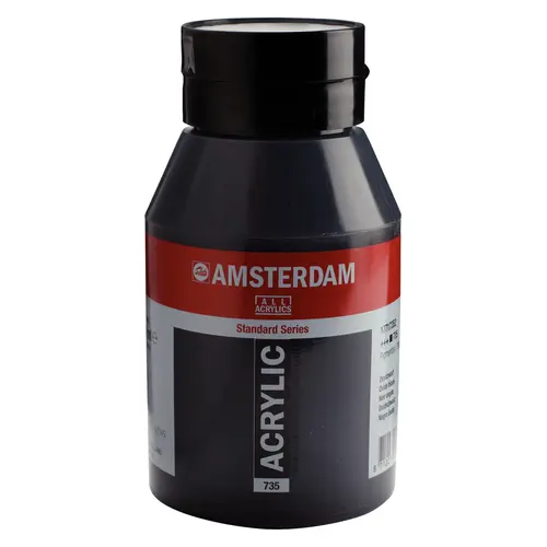 Amsterdam Amsterdam Acrylverf 1000 ml Oxydzwart 735