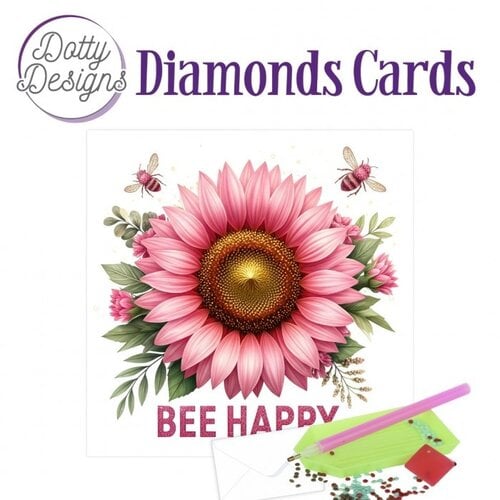 Dotty Designs Diamond Painting Kaart Bee Happy Bloom Dotty Designs Diamond Painting Kaart Bee Happy Bloom