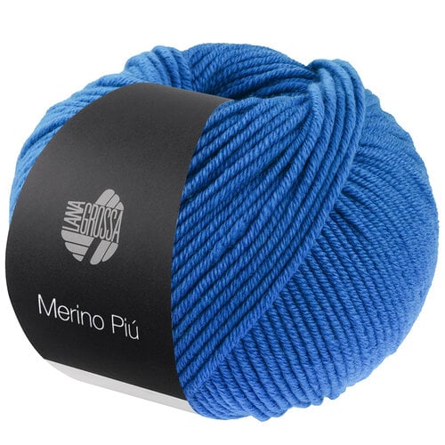 Lana Grossa Lana Grossa Merino Piú 0008 Blauw Lana Grossa Lana Grossa Merino Piú 0008 Blauw