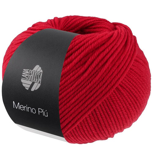 Lana Grossa Lana Grossa Merino Piú 0014 Rood Lana Grossa Lana Grossa Merino Piú 0014 Rood
