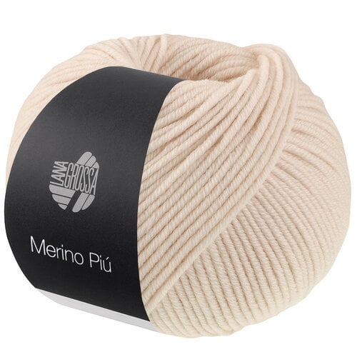 Lana Grossa Lana Grossa Merino Piú 0001 Lichtbeige Lana Grossa Lana Grossa Merino Piú 0001 Lichtbeige