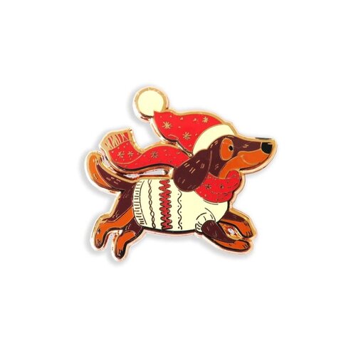 Leti Stitch Needle Minder Santa Dachshund
