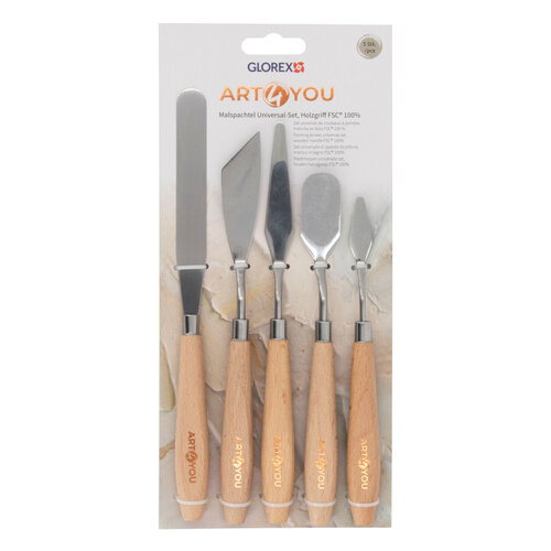 Glorex Paletmessen universele set 5 stuks Glorex Paletmessen universele set 5 stuks