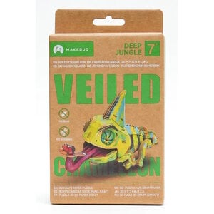 Makebug MakeBug 3D Modelbouwpakket Deep Jungle Velied Chameleon Makebug MakeBug 3D Modelbouwpakket Deep Jungle Velied Chameleon