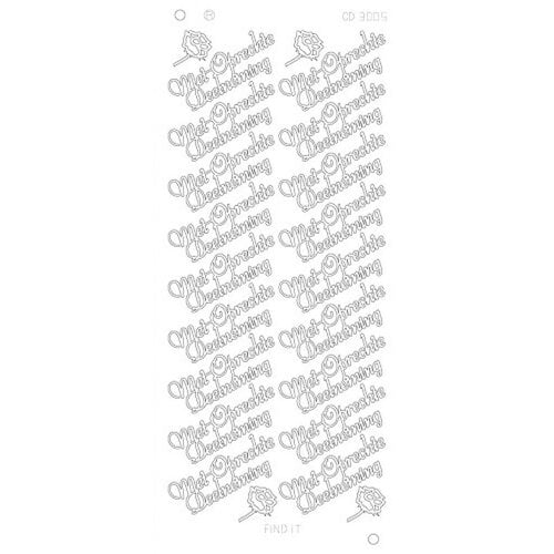 Card Deco Stickervel Met oprechte deelneming Platinum Card Deco Stickervel Met oprechte deelneming Platinum
