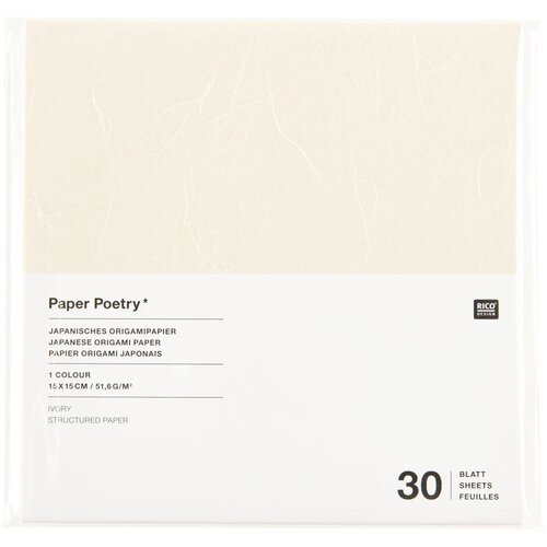 Rico Design Japans origami papier wit 30 vel 15 x 15 cm