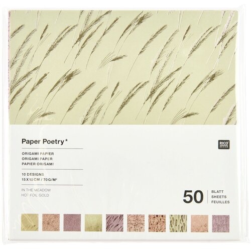 Rico Design Origami papier grassen 100 vel 15 x 15 cm mix Rico Design Origami papier grassen 100 vel 15 x 15 cm mix