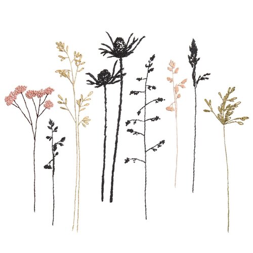 Rico Design Borduurpakket Stick and Stitch Bloemen en Grassen Rico Design Borduurpakket Stick and Stitch Bloemen en Grassen