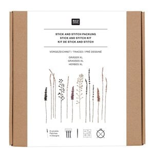 Rico Design Borduurpakket Stick and Stitch Grassen Pakket XL Rico Design Borduurpakket Stick and Stitch Grassen Pakket XL