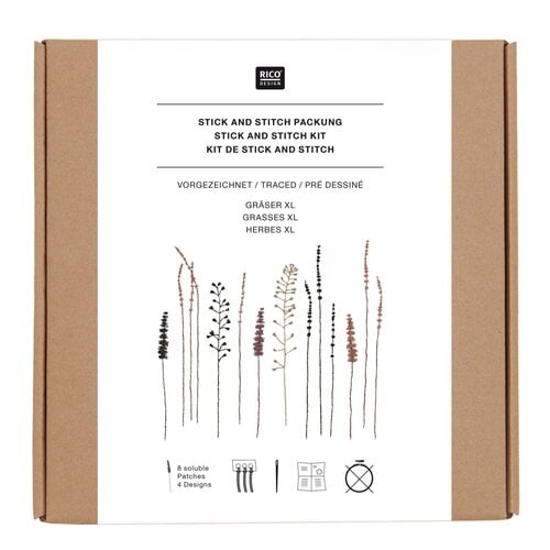 Rico Design Borduurpakket Stick and Stitch Grassen Pakket XL Rico Design Borduurpakket Stick and Stitch Grassen Pakket XL