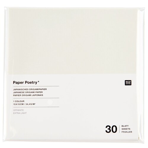 Rico Design Japans origami papier wit 30 vel 15 x 15 cm extra dun Rico Design Japans origami papier wit 30 vel 15 x 15 cm extra dun