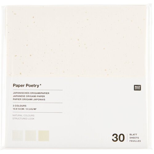 Rico Design Japans origami papier 30 vel 15 x 15 cm Natuur Rico Design Japans origami papier 30 vel 15 x 15 cm Natuur