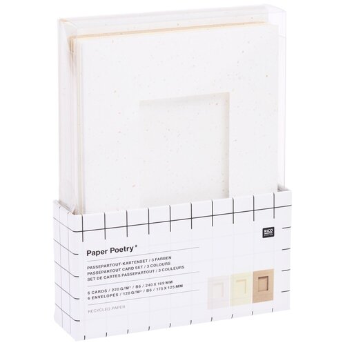 Rico Design Papieren Poëzie passe-partoutkaarten set Rico Design Papieren Poëzie passe-partoutkaarten set