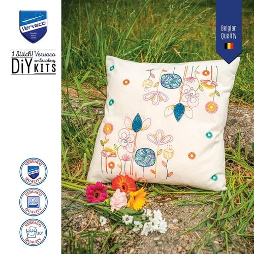 Vervaco Vervaco borduur kussen Stylish Florals Vervaco Vervaco borduur kussen Stylish Florals
