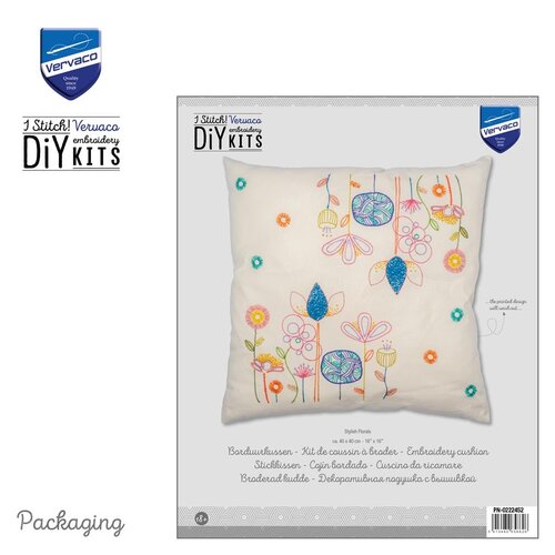 Vervaco Vervaco borduur kussen Stylish Florals Vervaco Vervaco borduur kussen Stylish Florals