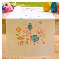 Vervaco borduurpakket tafelloper Stylish Florals
