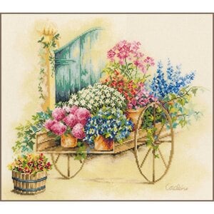 Lanarte Lanarte Borduurpakket Floral cart Lanarte Lanarte Borduurpakket Floral cart