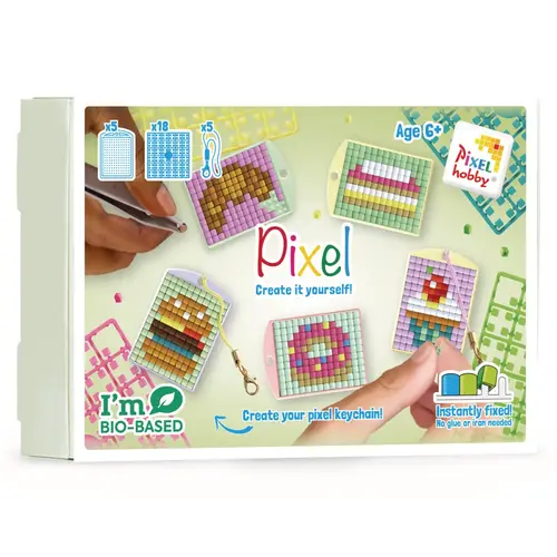 PixelHobby Pixel Sleutelhanger Box Snacks PixelHobby Pixel Sleutelhanger Box Snacks