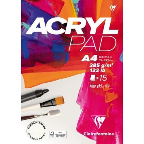 Clairefontaine Acrylpapier blok 285 grams Clairefontaine Acrylpapier blok 285 grams