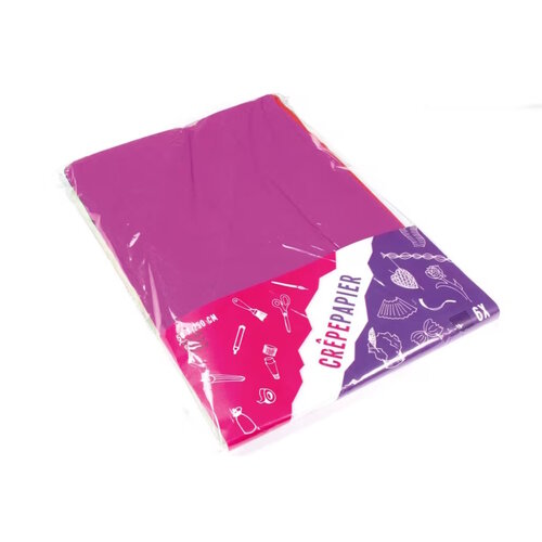 Kangaro Crêpepapier 6 kleuren á 50 x 250 cm Kangaro Crêpepapier 6 kleuren á 50 x 250 cm